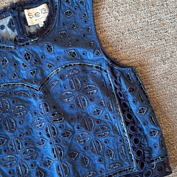 Sea New York Denim Eyelet Top - Picture 4 of 7